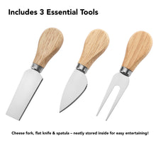 Load image into Gallery viewer, BRANIK Premium Bamboo Serving Board Set – Includes Ceramic Dip Bowls and 3-Piece Serving Knife Set for Entertaining and Dining.