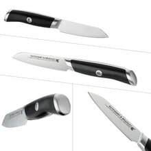 Load image into Gallery viewer, STEWART & BRADLEY 5 Pc Kitchen Knife Set plus Bamboo Block. Premium German Stainless Steel 1.4116