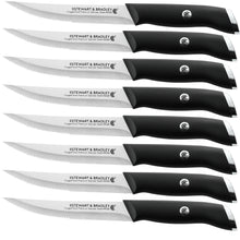Load image into Gallery viewer, STEWART & BRADLEY Premium German Steel #4028, 50% Razor Sharp Straight Edge, and 50% Serrated Blade