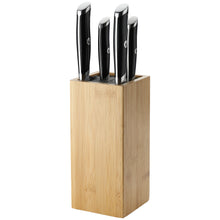 Load image into Gallery viewer, STEWART & BRADLEY 4 Pc Kitchen Knife Set plus Bamboo Block. Premium German Steel, 1.4116