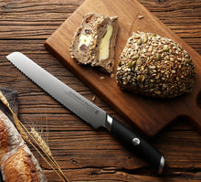 Load image into Gallery viewer, STEWART & BRADLEY 6 Pc Kitchen Knife Set plus Bamboo Block. Premium German Steel 1.4116