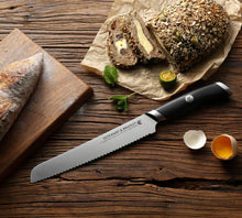 Load image into Gallery viewer, STEWART & BRADLEY 6 Pc Kitchen Knife Set plus Bamboo Block. Premium German Steel 1.4116