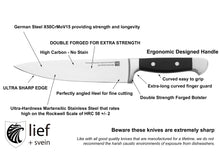 Load image into Gallery viewer, Unique Kitchen Knives Set with Block, 15 Pc. Ideal Knife Set with Block and Sharpener