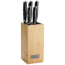 Load image into Gallery viewer, STEWART & BRADLEY 5 Pc Kitchen Knife Set plus Bamboo Block. Premium German Stainless Steel 1.4116