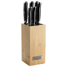 Load image into Gallery viewer, STEWART & BRADLEY 6 Pc Kitchen Knife Set plus Bamboo Block. Premium German Steel 1.4116