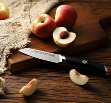 Load image into Gallery viewer, STEWART & BRADLEY 5 Pc Kitchen Knife Set plus Bamboo Block. Premium German Stainless Steel 1.4116