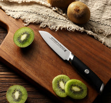 Load image into Gallery viewer, STEWART & BRADLEY 6 Pc Kitchen Knife Set plus Bamboo Block. Premium German Steel 1.4116