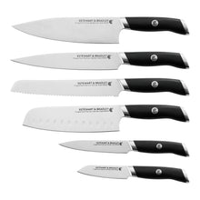 Load image into Gallery viewer, STEWART & BRADLEY 6 Pc Kitchen Knife Set plus Bamboo Block. Premium German Steel 1.4116