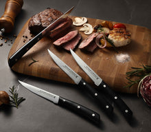 Load image into Gallery viewer, Steak Knife Set, Full Tang Premium German Steel #4028, Razor Sharp Serrated Blade.
