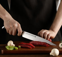 Load image into Gallery viewer, STEWART & BRADLEY 5 Pc Kitchen Knife Set plus Bamboo Block. Premium German Stainless Steel 1.4116