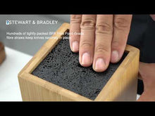 Load and play video in Gallery viewer, STEWART & BRADLEY MasterPro Series Multi-Purpose Knife Block made from Plantation Bamboo, designed to keep all knives in one place, snug and tight.