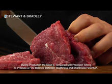 Load and play video in Gallery viewer, STEWART & BRADLEY 6 Pc Kitchen Knife Set plus Bamboo Block