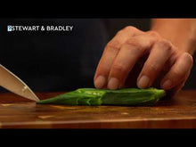 Load and play video in Gallery viewer, STEWART & BRADLEY 4 Pc Kitchen Knife Set plus Bamboo Block