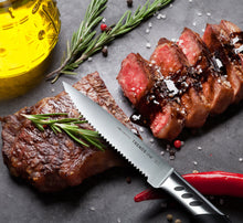 Load image into Gallery viewer, Double Forged High Carbon German Stainless Steel. These Steak Knives are Ultra-Sharp
