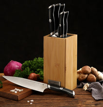 Load image into Gallery viewer, STEWART &amp; BRADLEY 6 Pc Kitchen Knife Set plus Bamboo Block
