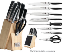 Load image into Gallery viewer, Lief + Svein German Steel Knife Block Set, 9-Piece Kitchen Knife Set
