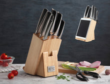 Lade das Bild in den Galerie-Viewer, Lief + Svein German Steel Knife Block Set, 9-Piece Kitchen Knife Set
