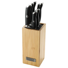 Lade das Bild in den Galerie-Viewer, STEWART &amp; BRADLEY MasterPro Series Multi-Purpose Knife Block made from Plantation Bamboo, designed to keep all knives in one place, snug and tight.
