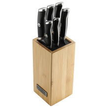 Load image into Gallery viewer, STEWART &amp; BRADLEY MasterPro Series Multi-Purpose Knife Block made from Plantation Bamboo, designed to keep all knives in one place, snug and tight.
