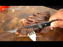 Laden und Abspielen von Videos im Galerie-Viewer, STEWART &amp; BRADLEY ProChef Series Steak Knives Set, FULL TANG.
